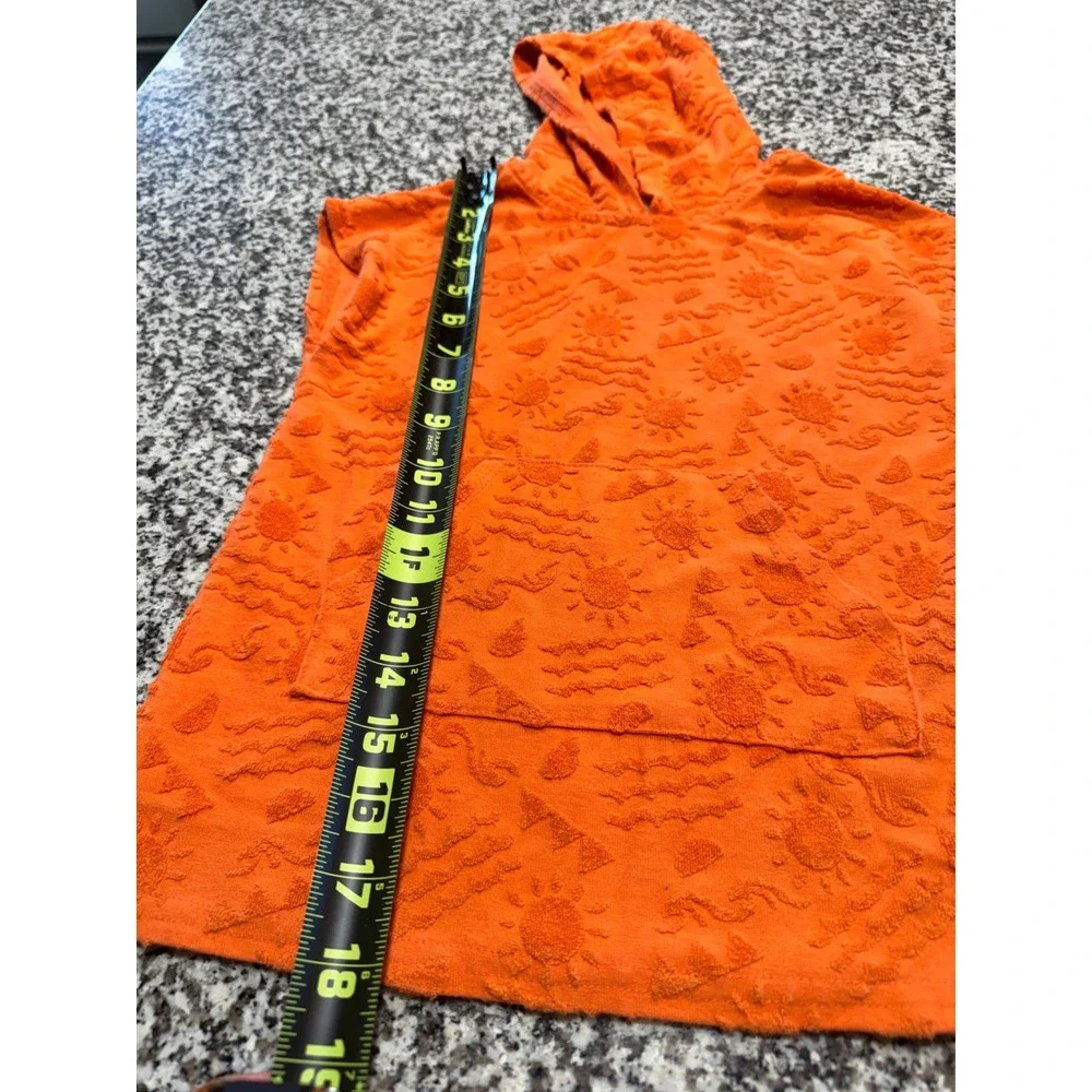 Wonder Nation Terry Cloth Swim Cover Up Kids‎ 4T Orange Sun Pattern Beach Pool